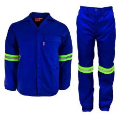 Blue Adult 2-PIECE Conti-suit Overall With Reflective Tape Size 38