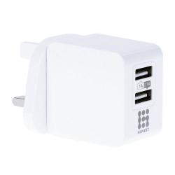Haweel 2 USB Ports 1A 2.1A Travel Charger For Iphone 6 & 6 Plus Other Mobile Phones UK Plug W...