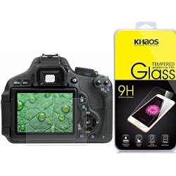 Khaos Canon 800D Optical 9H Tempered Glass Screen Protector Flim For Camera Canon Eos 800D Reble T7I Anti-scrach High Transparency Crystal-clear