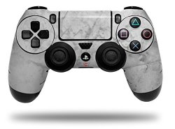 Vinyl Skin Wrap For Sony PS4 Dualshock Controller Marble Granite 09 White Gray Controller Not Included