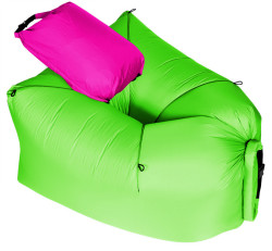 Camping Inflatable Air Chair Lay Bag Lounger - Green