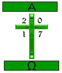 Green Paschal Easter Candle - 100MM X 800MM