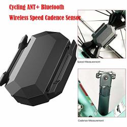 Cycling Ant+wireless Bluetooth Speed And Cadence Sensor Compatible With Garmin Bryton Gps Cycling Computer With Ant+ System Indoor Cycling Platform 2-IN-1 :dual Transmission System