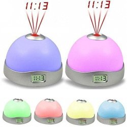 Liping 7 Colors LED Change Star Sunrise Alarm Clock -night Light Magic Projector Backlight A