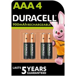 Duracell Rechargeable Aaa 900MAH Batteries - 4 Pack
