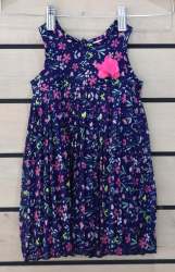 SOLO Infants Floral Pleated Dress - Navy - Navy 18-24 Months