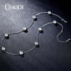 Umode 2016 4 Designs Cubic Zirconia Crystal Gold White Rose Gold Color Ch... - White Gold Plated