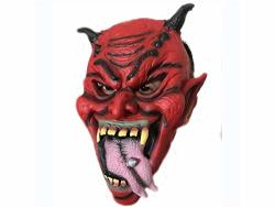Junson Happy Scary Long Tongue Monster Mask Horror Grimace Mask For Halloween Props Red For Halloween