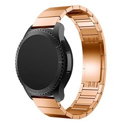 Outsta For Samsung Gear S3 Frontier Stainless Steel Watch Band Strap Metal Clasp Rose Gold
