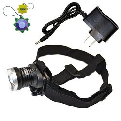 Hqrp 3W Rechargeable Uv LED Headlight Headlamp 390-395NM For Mineral Hunting Rocks Stones Illumination Glow Fluorescence + Hqrp Uv Meter