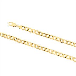 Flat Open Curb Necklace 9CT in Yellow Gold