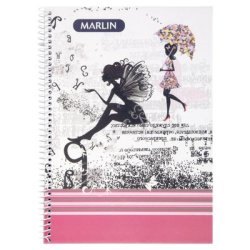 Marlin Design Side Spiral A5 Notebook