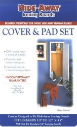 Hide-away Ironing Board Cover & Pad Set - 815 Grey - 12" X Up To 43