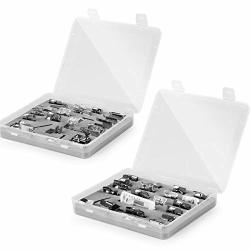 Sewing Machine Presser Feet 42 Pcs With Clear Storage Box For Brother Babylock Singer Janome Elna Toyota New Home Simplicity Necchi Kenmore And White