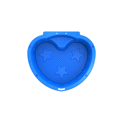 Clam Heart Shaped - Bubble Blue