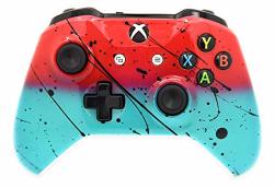 Hand Airbrushed Fade Xbox One Custom Controller Red & Teal