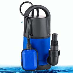 Hosmat 1HP Sump Pump Clean dirty Submersible Water Pump With Float Switch For Swimming Pool Garden House 1HP Blue