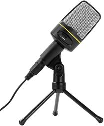 Condenser Microphone With Tripod Stand Audio Studio Recording Desktop MIC Flexible MIC For Podcasting Broadcasting Gaming Chatting Webcasting With 3.5MM Plug