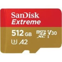 SanDisk Extreme 512GB Micro Sdxc Card Red gold