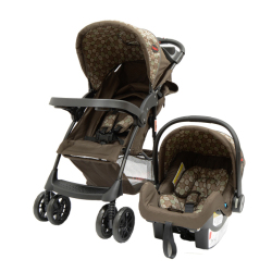 Chelino Mustang Travel System with Brown Circles Design