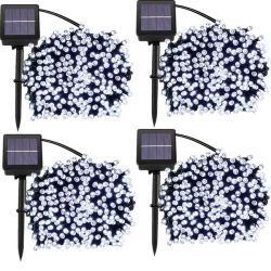 Set Of 4 - Indoor outdoor Solar Powered Fairy Lights 10M