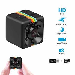 MINI Spy Camera Portable Small Surveillance Hidden Camera Fhd 1080P Nanny Cam With 32GB Sd Card Motion Detection And Infrared Night Vision Home Security
