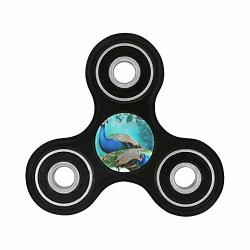 Yagqiny Fidget Spinner Ring Women Beautiful Peacock Pair HD Wallpaper Bea Tri-spinner Fidget Toy Add Adhd Autism Anxiety Stress Relief Toys For Adults And Kids
