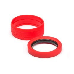 Pro 62MM Lens Silicon Rim ring & Bumper Protectors Red - ECLR62R