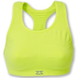 Zensah Large XL Seamless Sports Bra in Neon Yellow