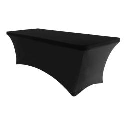 Stretch Table Cloth - Rectangular Bon Bon Fabric - Black