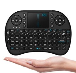 Rii I8 10038-VBT MINI 2.4GHZ Wirelesss Touchpad Keyboard Mouse For PC Android Tv Box Black