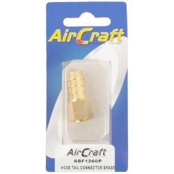 AirCraft Hose Tail Connector Brass 1 4F X 12MM 1PC Pack