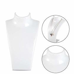 Mannequin Jewelry Display Stand Necklace Holder With Pendant Mannequin Jewelry Display Stand Plastic Mannequin Holder White