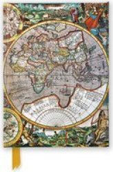 Pieter Van Den Keere: Antique Map Of The World Foiled Journal Notebook Blank Book