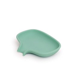 Bosign Small Soap Dish With Runoff Spout In Mint Green Silicone Soap Saver Flow