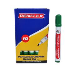 PM15 Permanent Markers Bullet Tip.box Of 10-GREEN