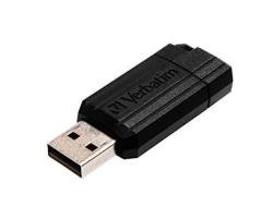 Verbatim 64GB Pinstripe USB Flash Drive - Black