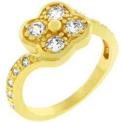 Cz Clover Ring Wedding And Engagement Usa Import