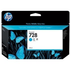 HP HF9J67A 728 Cyan Ink Cartridge For T7 830 130ML