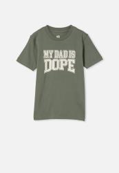 Cotton On Max Skater Short Sleeve Tee - Swag Green my Dad Is Dope