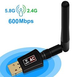 External Antenna Network LAN Card for Desktop/PC/Laptop with Windows/Mac OS/Linux Wireless USB WiFi Adapter Arestech 1200Mbps Dual Band 802.11 AC/A/B/G/N Wireless Dongle 