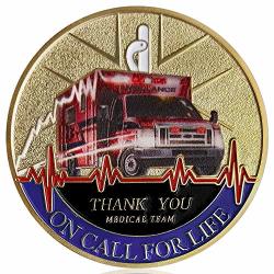 Medical Services Emt ems Challenge Coin Paramedic's Prayer Thank You Coin