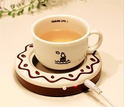 Surborder Shop Coffee Mug Warmer Desktop USB Electronics Heat Cup Warmer Pad Coffee Tea Mug Beverage Insulation Pad Plate