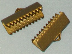 Clearance 50pcs - Antique Bronze Cord Ends - 1.6cm