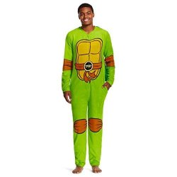 Tmnt Union Suit W cape Teenage Mutant Ninja Turtles Pajamas Large