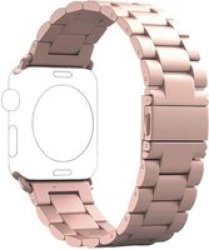 Stainless Steel Link Band For Apple Watch 38MM & 40MM Rose Gold