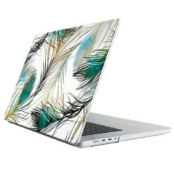 Peacock Feather Printed Protective Case For Macbook Air M2 2022 - White