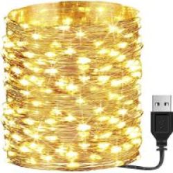 10M 100 LED Copper Wire Fairy Lights - Warm White