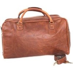 King Kong Leather Overnight Leather Travel Bag Pecan