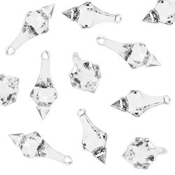 Acrylic Clear Ice Rock Diamond Chandelier Drops Crystals Treasure Gems For Table Scatters Event Wedding Arts & Crafts Birthday Hanging Decoration Favor 112 Pieces